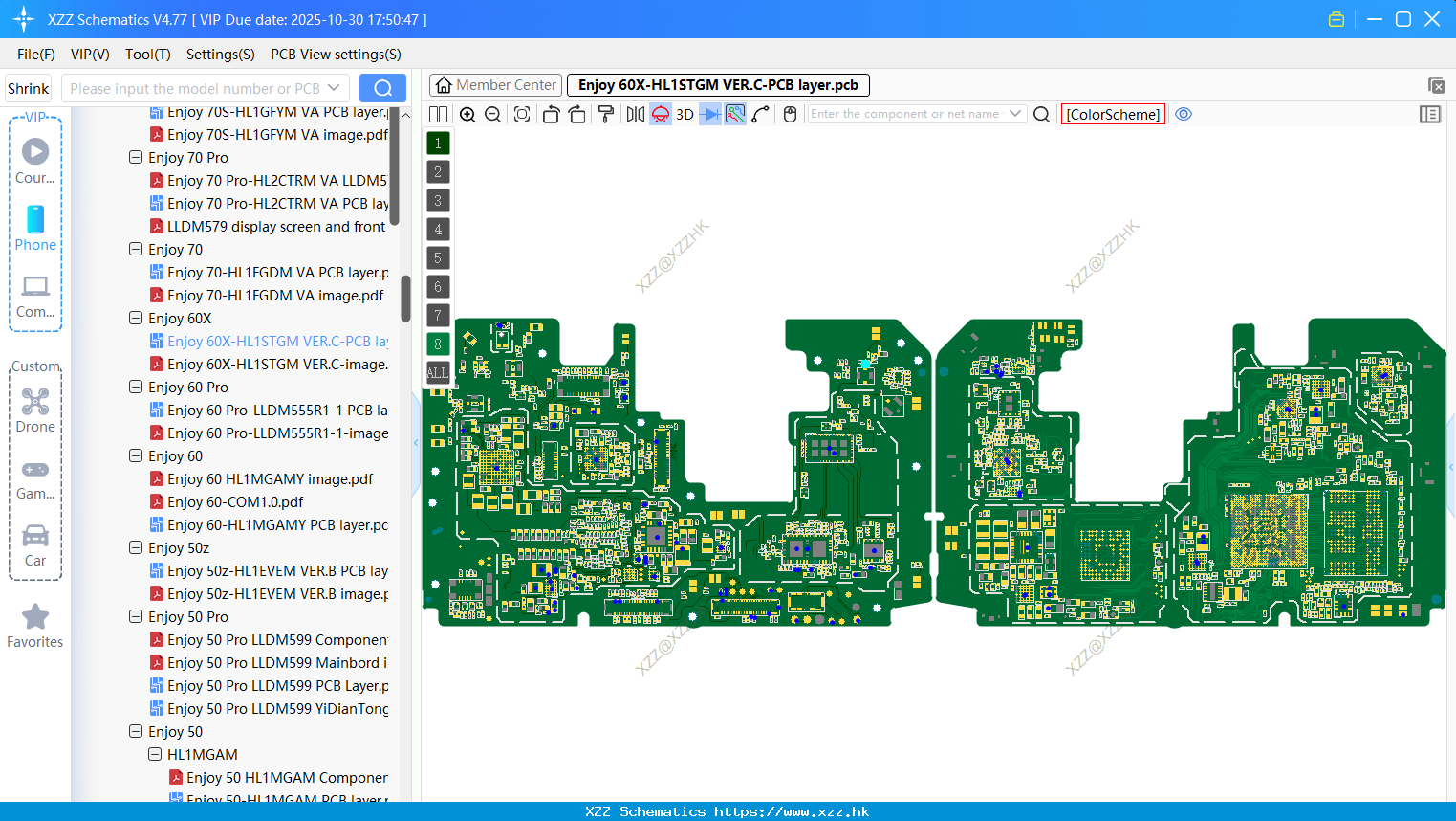 Huawei Enjoy 60X-HL1STGM VER.C-PCB Layer